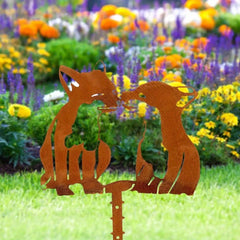 CIFbuy™ Rusty Squirrel Garden Metal Yard Art - Handmade Corten Steel Statue with Rustic Patina, Outdoor Garden Decoration Adding Rustic Elegance, Metal Craft for Yard Beauty, Unique Collectible Figurines.