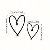 HELLOYOUNG 2pcs/ Set Unique Personalized Heart Shape Metal Wall Sign with Chic Aesthetic Design, Perfect Valentine's Day Gift, Suitable for Home, Living Room, Office, Bar, Kitchen & Coffee Shop Decor, Ideal for New Year & Birthday Celebrations