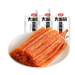 Chinese Food Latiao Snack Hotstrip Hot Gluten Latiao 106g*3大面筋 辣条零食
