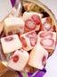 150g Juice Flavored Snack Heart Filled Soft Candy White Peach Strawberry