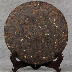 HelloYoung 357g Yunnan Pu'er Ripe Tea Cake 糯香普洱茶熟茶勐海七子饼糯米香普洱茶饼 357g