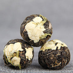 HelloYoung Jasmine Pu'er Dragon Ball Yunnan Cha Tea Ancient Tree Flower Pu-erh Tuocha 500g