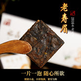 Exquisite Gift box Beauty White tea cake with small square slices of Shou Mei