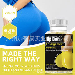 Hip Butt Enlargement Gummies 100% Natural - Lift and Firm - 60 Gummies
