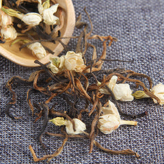 500g/1.1LB Dian Hong Tea Jasmine Black Tea Fengqing Leaves Red Gold Buds Bulk