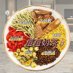 Five Black Tea Chrysanthemum Cassia Tea Five Finger Peach Mulberry Rose PoriaTea