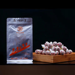 HelloYoung Bag of Dragon Ball Ripe Pu'er Tuo Tea Zhonghong Yin Brown Mountain Tea 350g