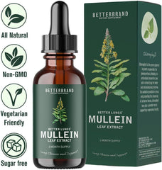 Support Lung Cleanse Mullein Leaf Extract Drops All-natural Ingredients