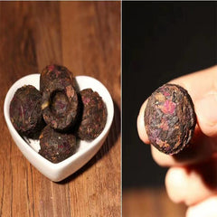 500g Healthy Natural Cooked Tea Menghai Rose-Flavored Mini Xiaotuo Pu'er Tea