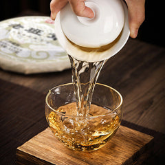 HelloYoung 357g Tea Cake Old Banzhang Pu'er Tea Raw Tea Cake Healthy Drink