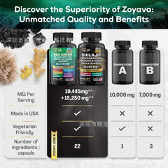 Sea Moss and Ashwagandha Capsules Combo Pack Made with Natural Ingredients