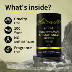 Reine Himalaya-Shilajit-Fruchtgummis zur Immununterstützung mit Ashwagandha