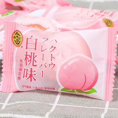 White Peach Flavor Sandwich Marshmallow Gummy Snacks Wedding Candy 徐福记白桃味夹馅棉花糖