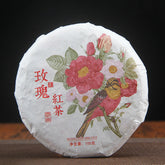 HelloYoung 100g Yunnan Old Tea Tree Red Rose Black Tea Fengqing Dian Hong Rose Tea Cake
