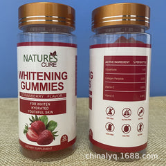 Collagen Whitening Gummies Strawberry Flavor Natural Gummy Candies 30/pieces