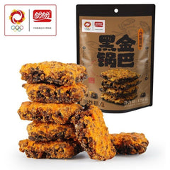 Panpan Black Gold Crispy Rice Chips with Meat Floss Crab Flavor 150g Snack