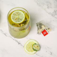 Bitter Melon and Lime Tea Summer Fresh and Healthy Fruit Tea Triangle Bag Tea