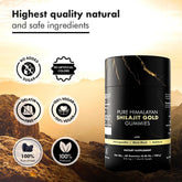 Pure Himalayan Shilajit Gold Gummies with Black Seed Oil 60 Gummies