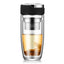 Double Glass Water Bottle Tea Transparent Bottles Stainless Steel Bottle Infuser