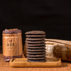 HelloYoung 24 pieces Yunnan Menghai Flavor Ripe Pu'er Tea Column Mini Linglong Small Cakes