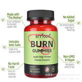 Burn Gummies Apple Cider Vinegar Gummies Keto Weight Loss 60 Gummies
