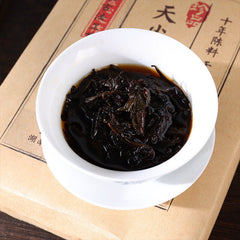 HelloYoung 1000kg Anhua Black Tea Golden Flower Hand-built Fu Brick Tea Golden Black Tea