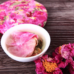 HelloYoung200g Quality Artistic Blooming Tea Peony Scented Puer Flower Nectar Fruit Herbal Tea