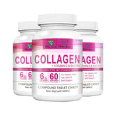 Collagen Vitamin C Biotin Tablets for Healthy Skin Hair Nail 60tablets/bottle