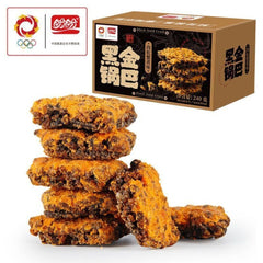 Panpan Black Gold Crispy Rice Chips with Meat Floss Crab Flavor 150g Snack