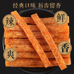 Weilong Gluten Spicy Strips Vegan Meat Snacks 102g 卫龙大面筋102g袋装整箱辣条辣片素肉休闲麻辣零食小吃食品