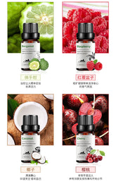 Essential Oil Bergamot Raspberry Coconut Cherry Aroma Pure Aromatherapy10ml * 4