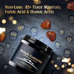 Himalayan Shilajit Gummies,Organic,Extremely Potent,Boost Energy,Stress Relief