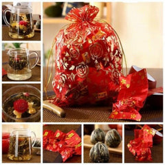 HelloYoung 20 Pcs Chinese Blooming Flower Tea Natural Handmade Flower Tea Ball Herbal Tea