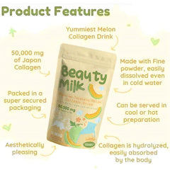 Natural Cantaloupe Powder Beauty Milk Collagen Powder Solid Drink 180g/bag