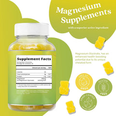 Magnesium Glycinate Gummies, Pineapple Flavor, Calcium, Potassium, Stress Relief