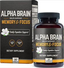Alpha Brain Memory & Focus 60 Kapseln, Exp 2025, kostenloser schneller Versand