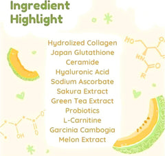 Natural 180g Collagen Hami Melon Powder Beauty Milk Fruit and Vegetable Powder