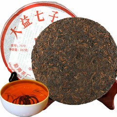 357g Dayi Tea Cake Tea TAETEA Nian 7572 Ripe Puer Puerh Tea Menghai Lose Weight