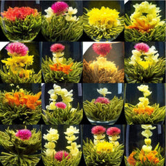 HelloYoung 20 Pcs Chinese Blooming Flower Tea Natural Handmade Flower Tea Ball Herbal Tea