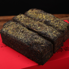 HelloYoung 1kg Hunan Anhua black tea handmade brick tea Tianjian JinhuaFu brick black tea