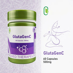Gluta Genc Glutathione L-Glutathione Capsules Anti-Aging Skin Whitening 60