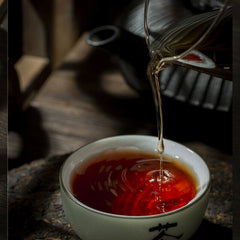 HelloYoung 357g Yunnan Brown Mountain Pu-erh Ripe Tea Ancient Tree Seven Seeds Cake