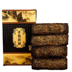 HelloYoung 1kg Hunan Anhua black tea hand-built por tea brick golden flower black tea