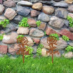 CIFbuy™ Garden Stakes: Elegant Rose-Shaped Memorials That Speak of Sympathy - Serve as Grave Markers & Graveyard Decor, Offer Subtle Elegant Way to Pay Respects to the Deceased, Wall Sculptures, Exquisite Iron Art Tribute - Collectible Figurines.
