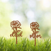 CIFbuy™ Garden Stakes: Elegant Rose-Shaped Memorials That Speak of Sympathy - Serve as Grave Markers & Graveyard Decor, Offer Subtle Elegant Way to Pay Respects to the Deceased, Wall Sculptures, Exquisite Iron Art Tribute - Collectible Figurines.