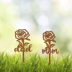 CIFbuy™ Garden Stakes: Elegant Rose-Shaped Memorials That Speak of Sympathy - Serve as Grave Markers & Graveyard Decor, Offer Subtle Elegant Way to Pay Respects to the Deceased, Wall Sculptures, Exquisite Iron Art Tribute - Collectible Figurines.