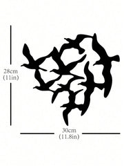 1pc Iron Wall Hanging, Modern Bird Shaped Hanging Decoration For Home