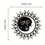 1 piece, sun metal art wall decoration wall hanging, hanging black round sun sign decoration, living room bedroom office wall decoration, housewarming and birthday gifts, wrought iron crafts