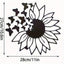 1 piece of sunflower butterfly metal wall art decorative rust wall carving garden, home, farmhouse, patio and bedroom wall decoration