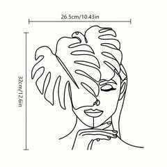 CIFbuy™ Modern Functional 1pc Metal Wall Art with Girl Silhouette - Practical & Aesthetic Modern Living Room Decor, Elegant Feminine-Style Metal Art Combines Utility & Beauty - Wall Sculptures